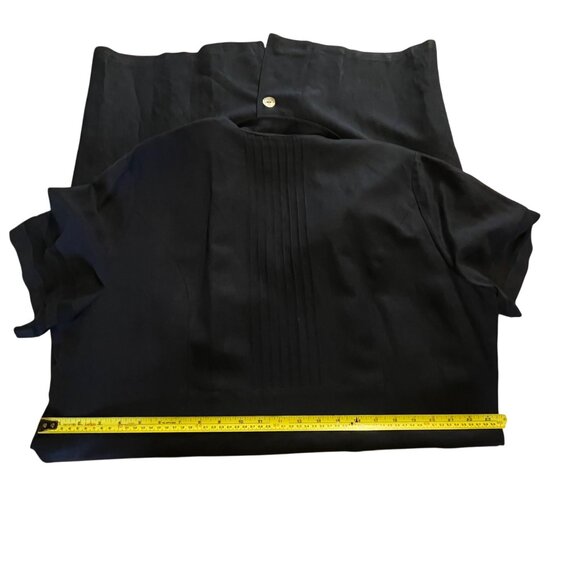 Jessica Howard Navy Blue Button Up Linen Dress Sz 20 Preppy Taillored Academia - Picture 10 of 14